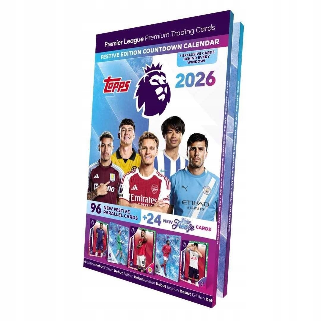 Kalendarz Topps 2026 Specjalne Karty Piłka Nożna Premier League 120 Kart