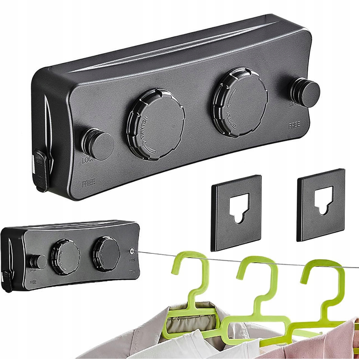 Levně Výsuvný Sušák Sušák Na Prádlo, Koš Na Prádlo, Praní Šňůra Do 20 Kg