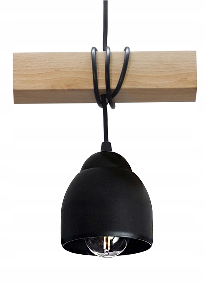 

Lampa Wisząca Sufitowa 022-1W Led Drewno Łezka E27