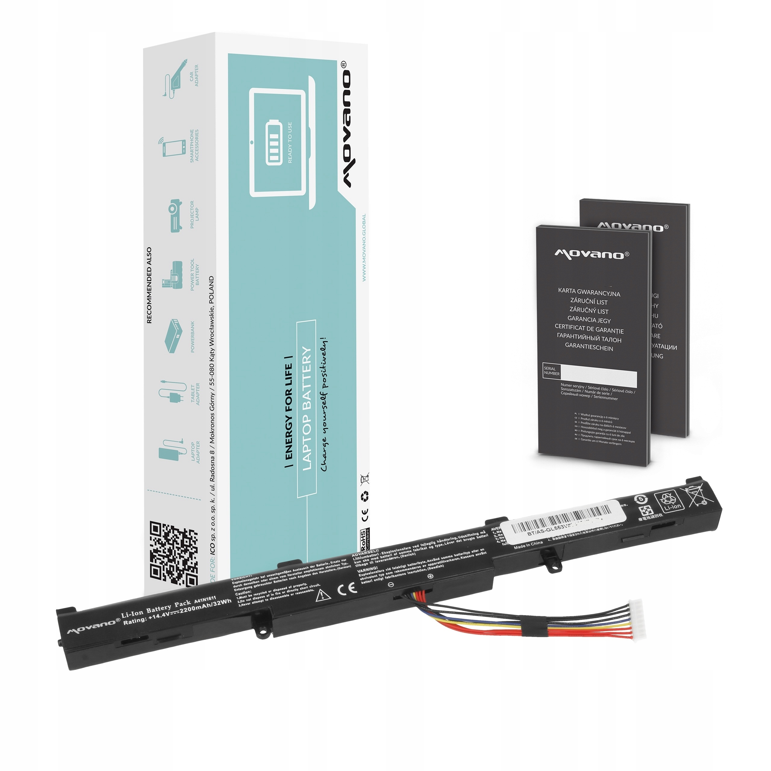 Bateria do Asus GL553V GL702V GL752V GL742V GL753V A41N1611 A41LK5H A41LK9H