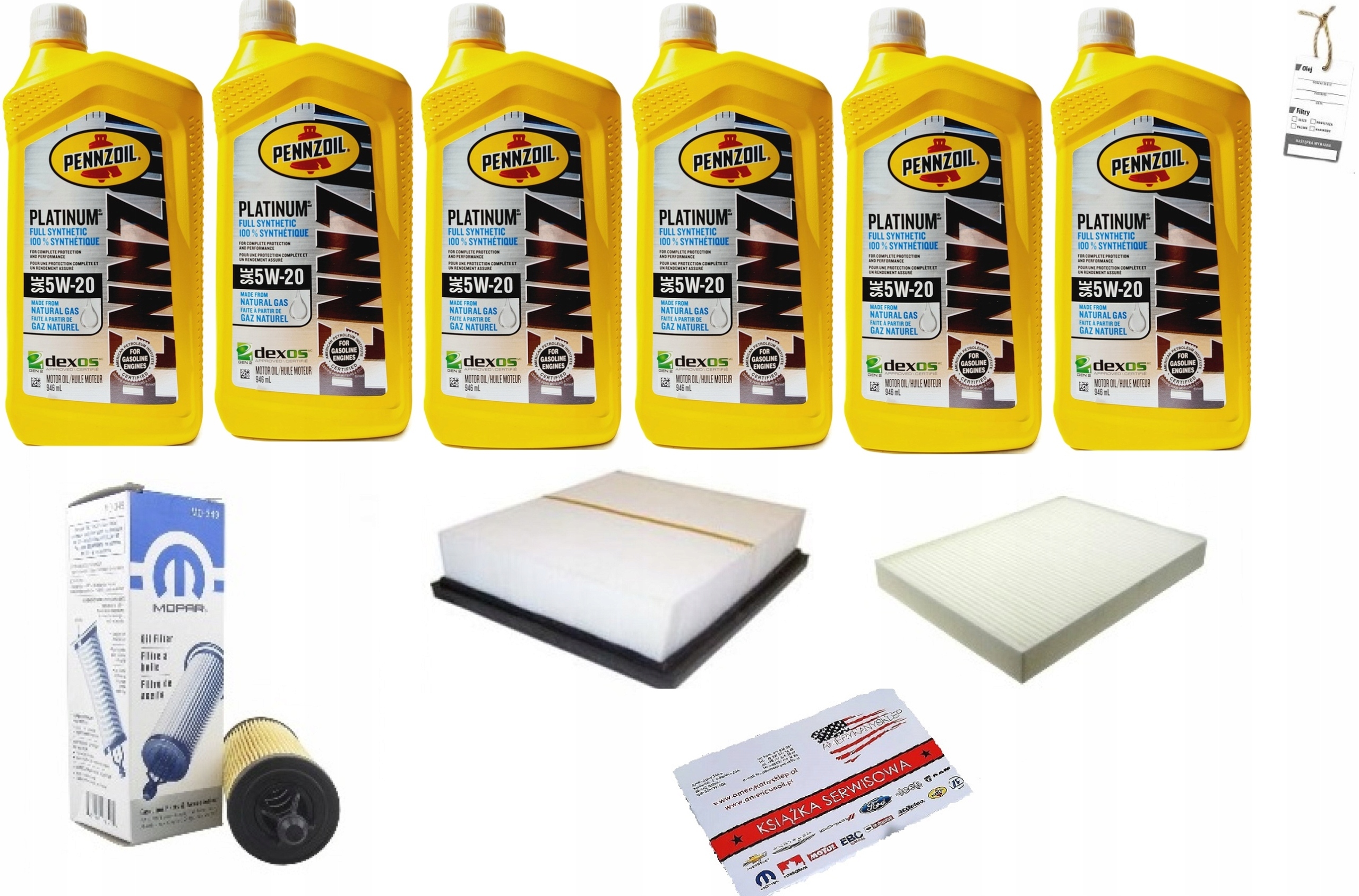 Pennzoil 5W20 Filtry Dodge Durango 3.6 14-15