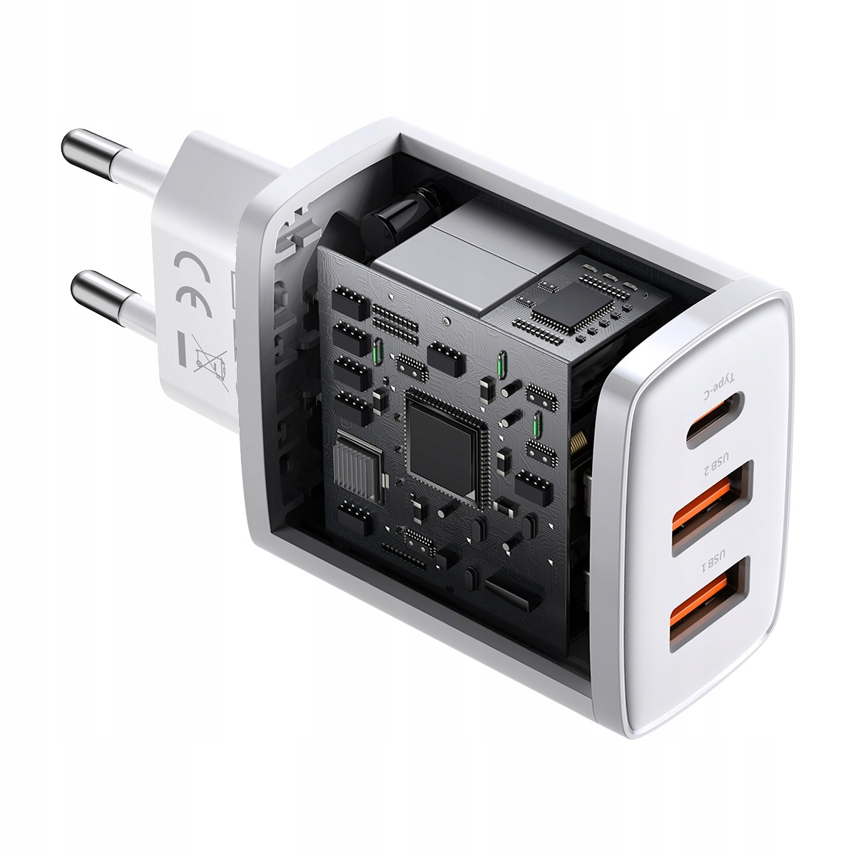 BASEUS SZYBKA ŁADOWARKA DO TELEFONU ZASILACZ USB USB-C TYP-C 30W PD QC 3.0 Liczba urządzeń ładowanych jednocześnie 3