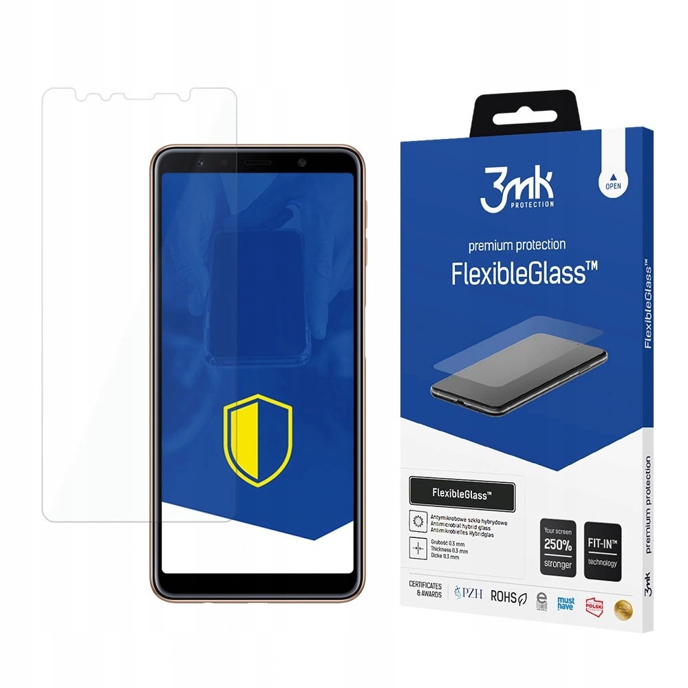Szkło hybrydowe 3mk FlexibleGlass na Samsung Galaxy A7 2018