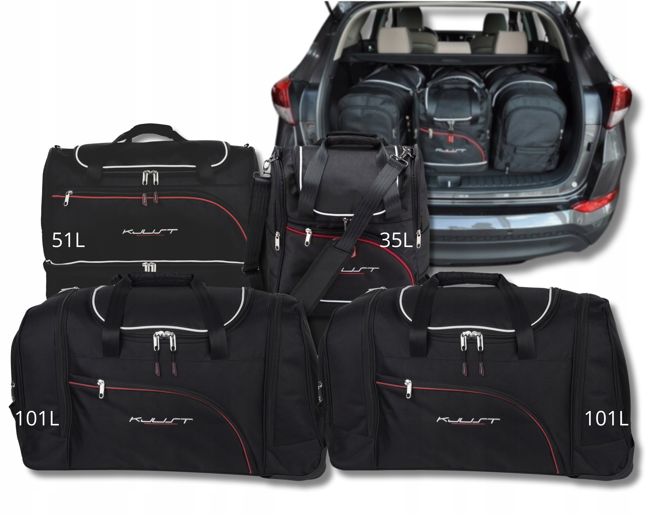Sada tašiek Komplet Kjust do kufra Hyundai Tucson 2015-2020 4 ks