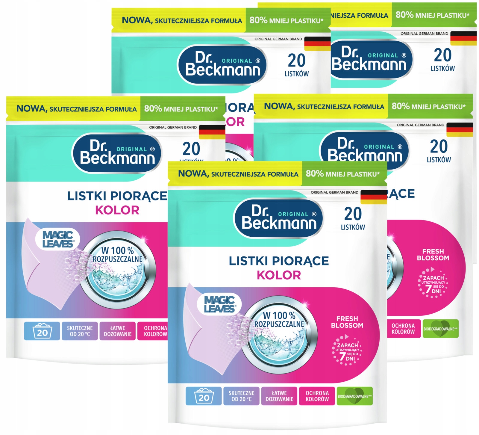 Dr. Beckmann Magic Leaves Ubrousky Prací lístky na praní Barva 100 pr