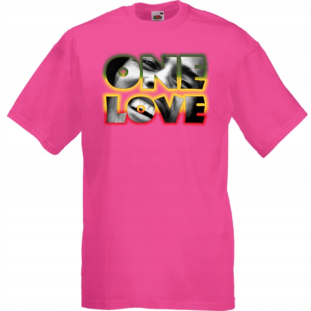 

Koszulka reagge one love Marley nadruk S fuksja