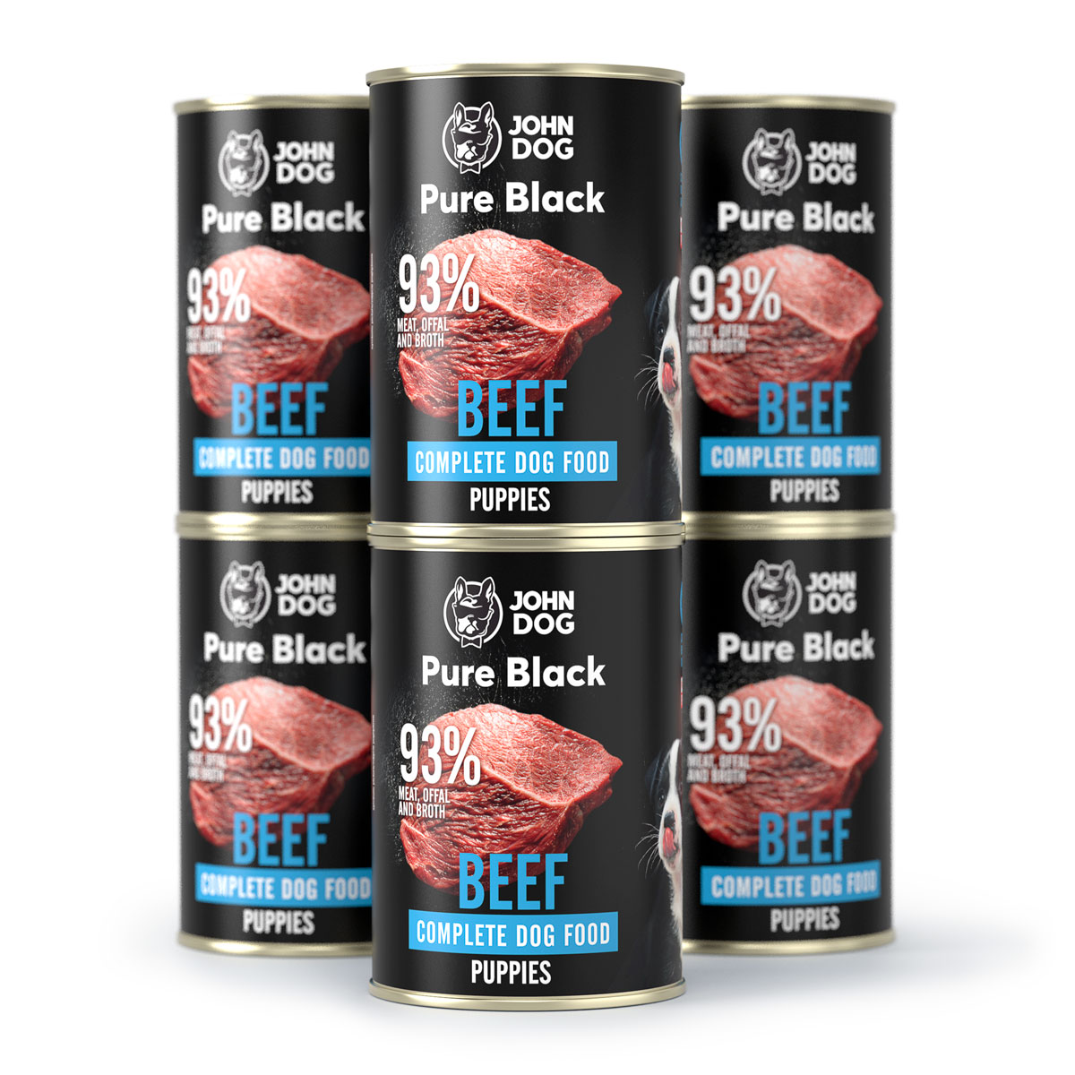 Levně Krmivo pro štěňata 6 x 400 g, hovězí maso bez obilovin