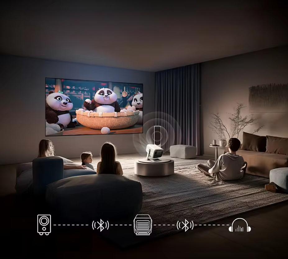 PROJEKTOR ZENWIRE H8 ANDROID FULL HD 4K WI-FI BLUETOOTH AUTOFOCUS 12K LUMEN Kolor biały