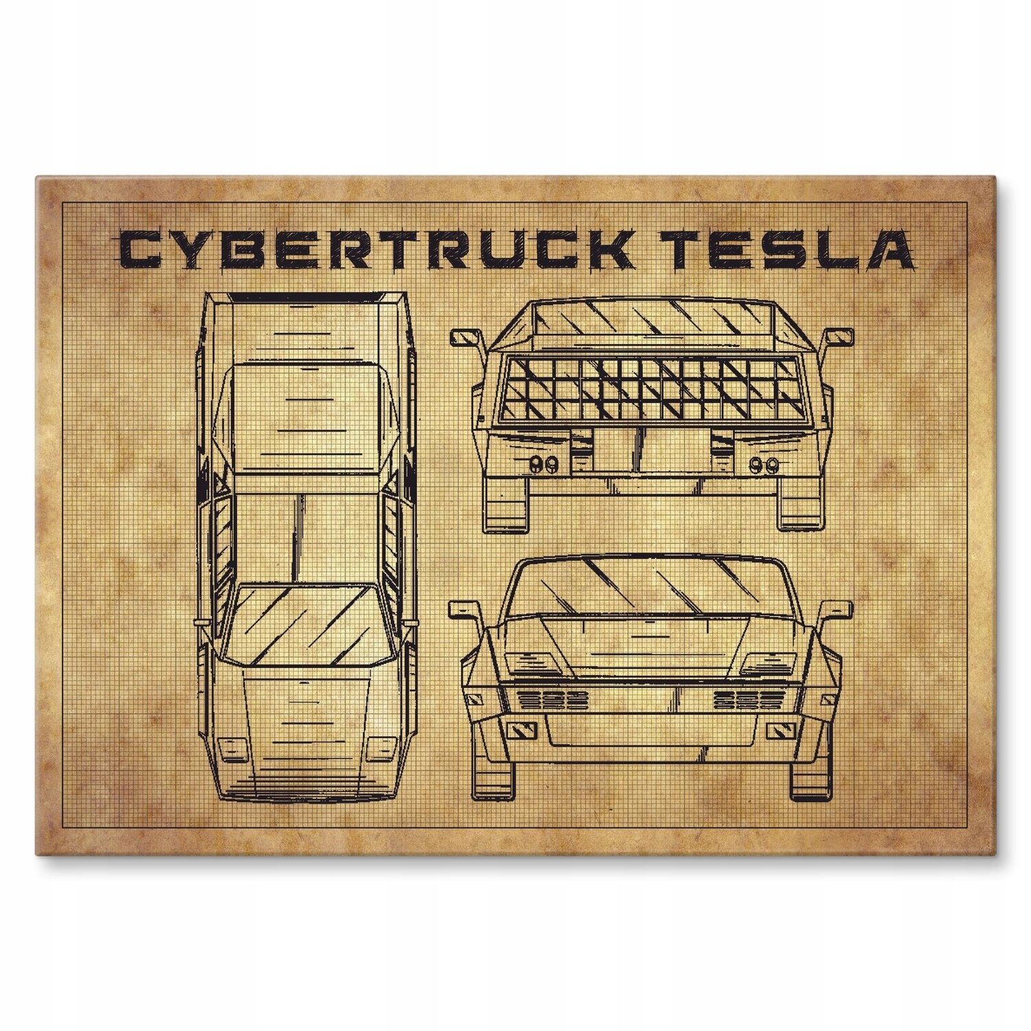 Kovový plakát cybertruck tech Dárek 42 x 59 cm