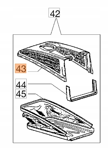 Oryginalna górna część kosza Oleo-Mac GV44 / GV48 / GV53 (66070132R) Typ kosz