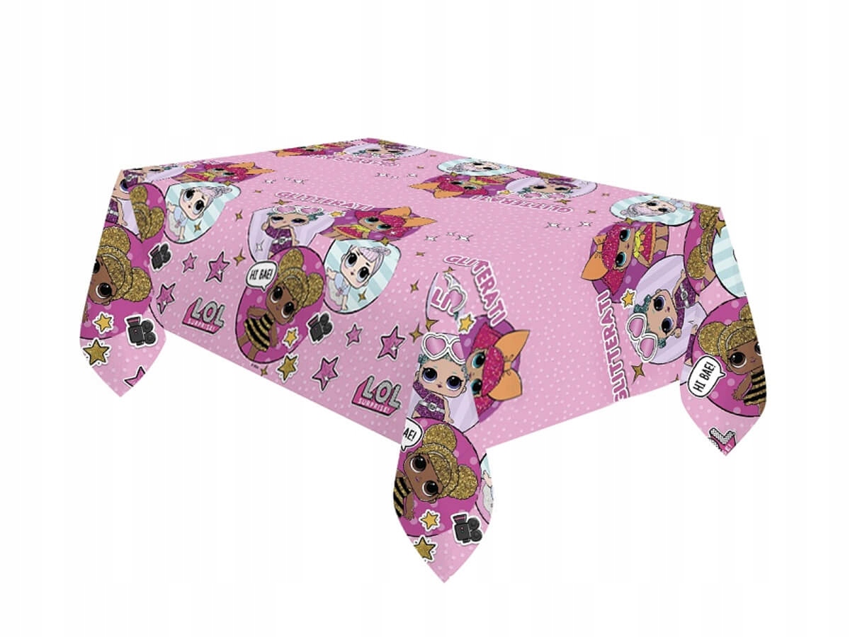 Obrus urodzinowy LOL Glitterati 120x180cm Urodziny Motyw bajkowy