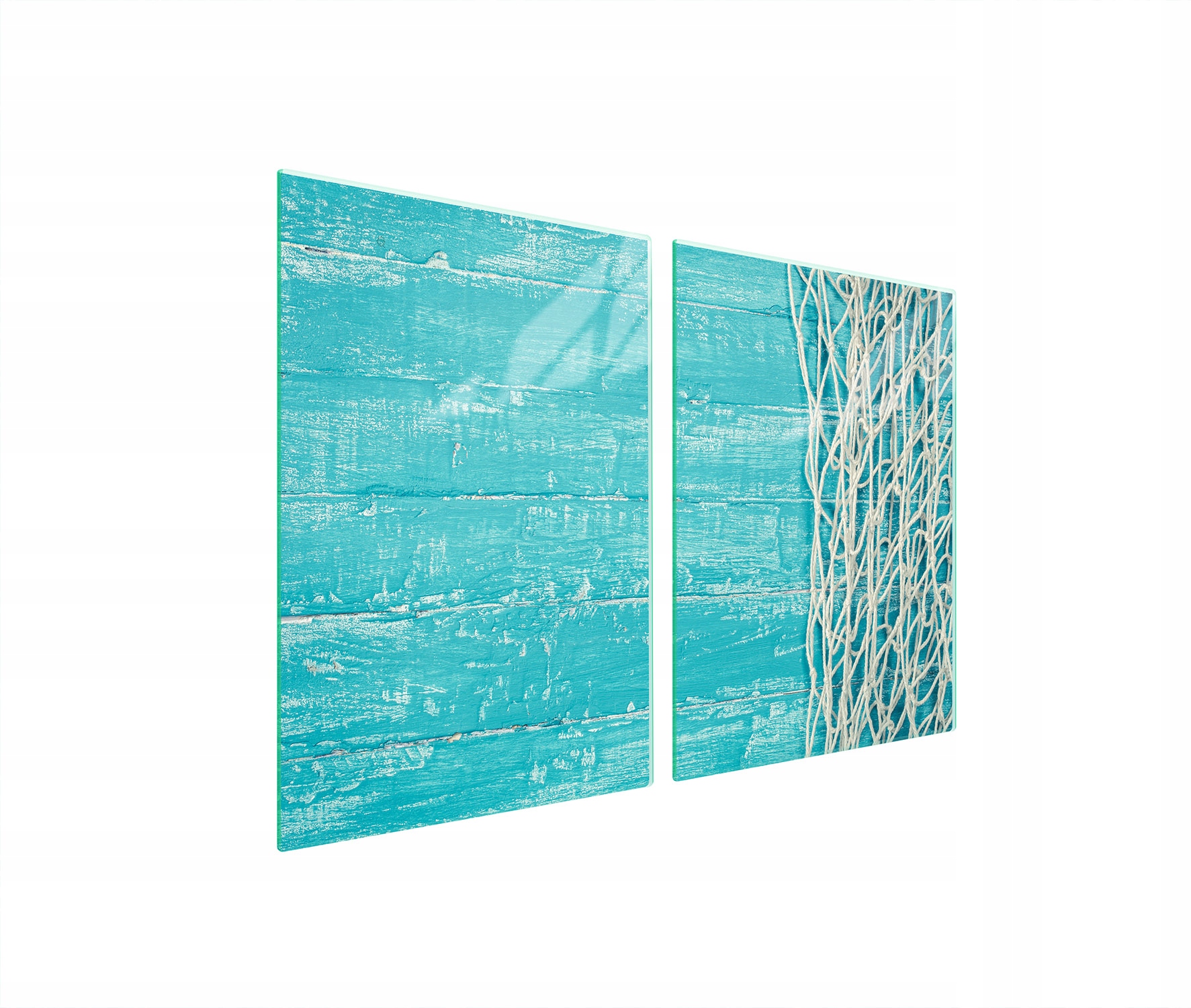 Skleněná Ochranná Deska Do Kuchyně 2x45x52 Turkus Tvrzené Sklo