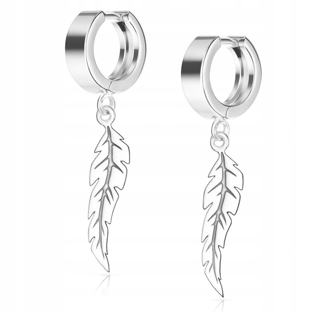 Stříbrné náušnice . Jemné peří symbol svobody. Stříbro ryzost 925 .