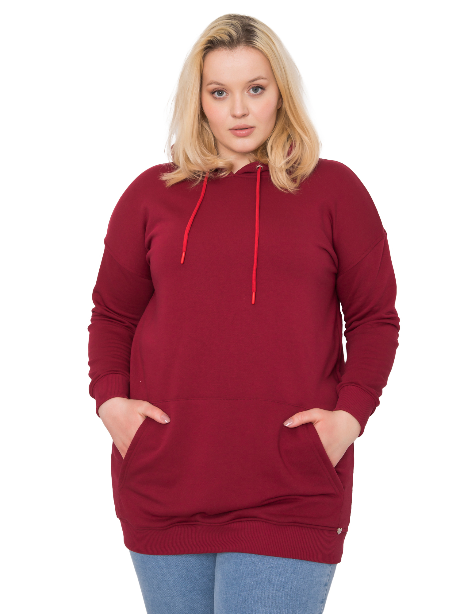 

Wygodna Bluza Damska Z Kapturem plus size - 3XL