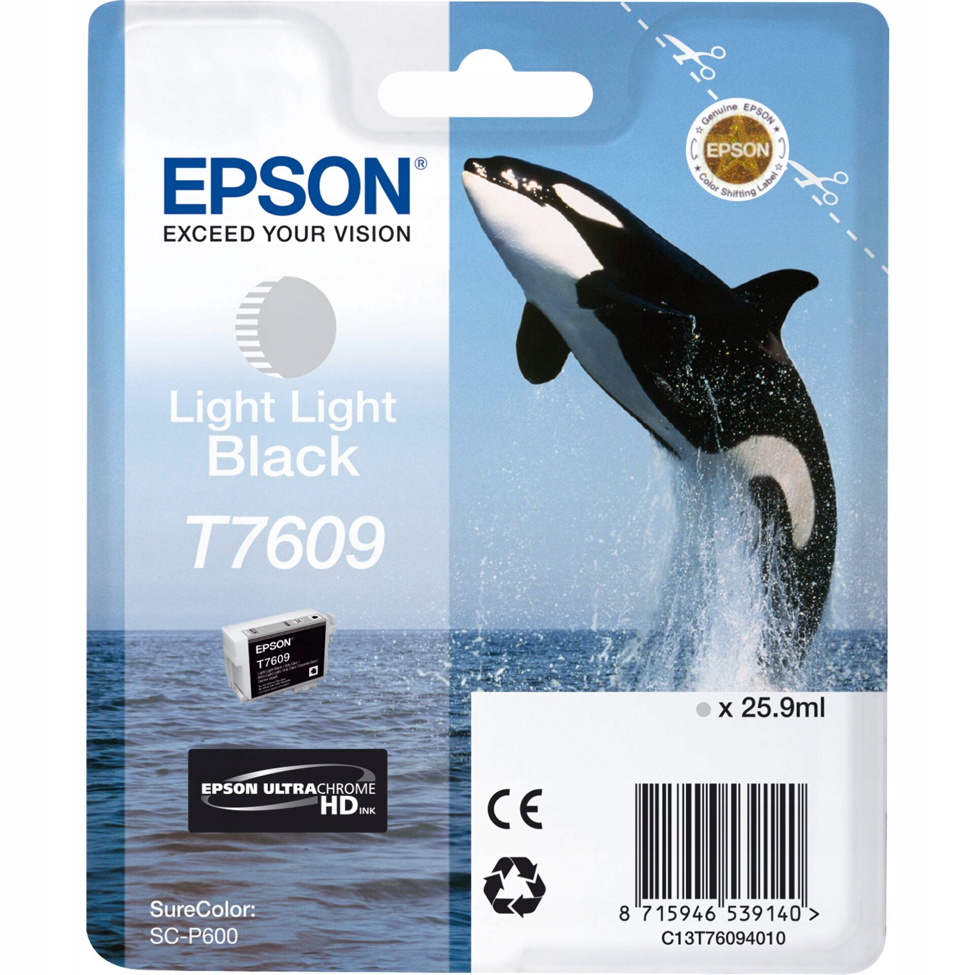 Epson Inkoust světle černý T 7609