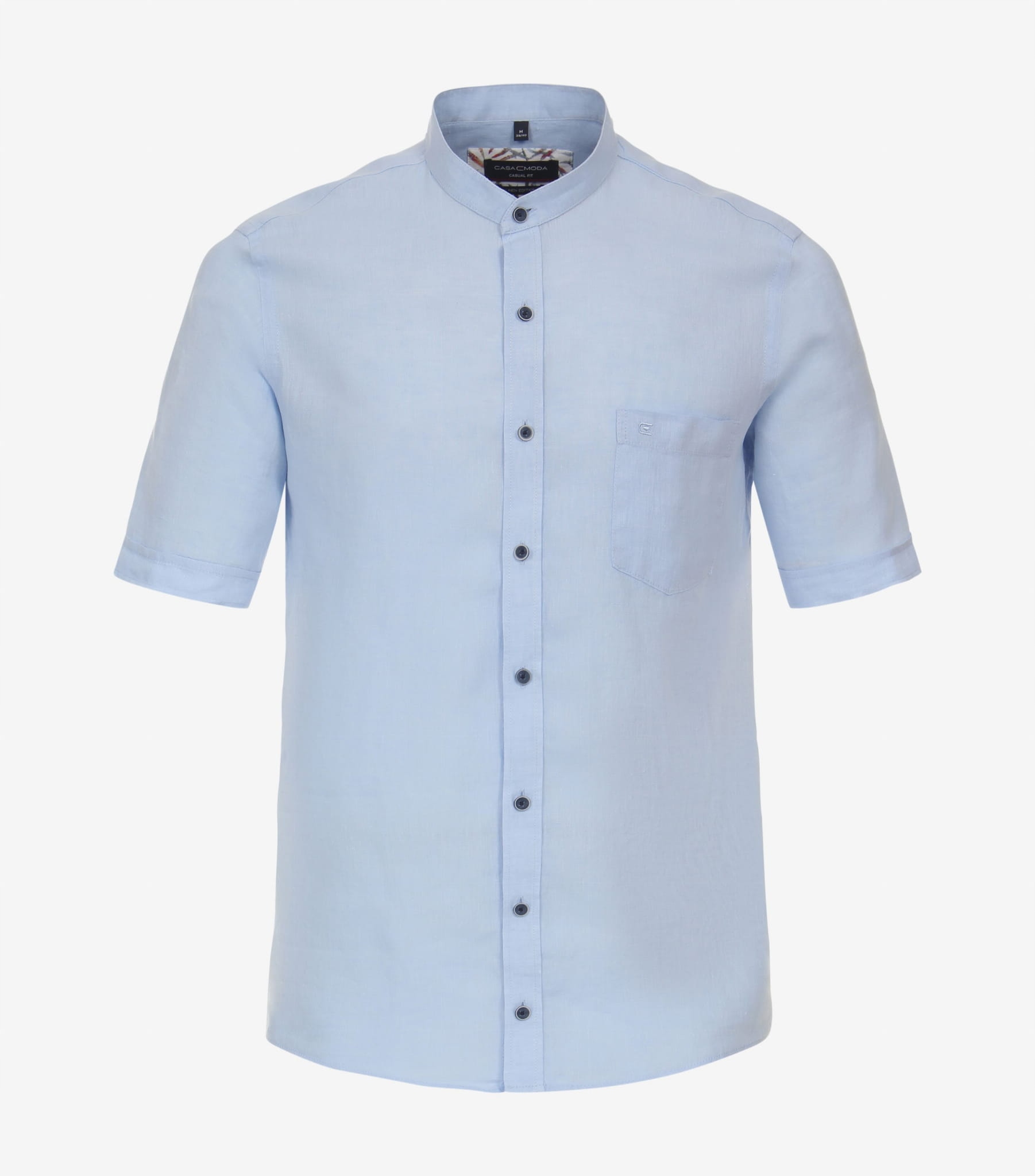 Velká pánská Lněná Košile se stojáčkem Casamoda