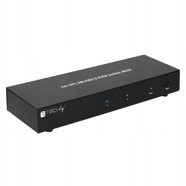 Techly 101928 Przełącznik KVM 2/1 Displayport/USB Kod producenta IDATA DP-KVM2