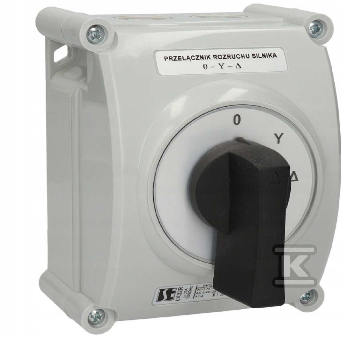 Křivkový spínač 25A, 0-1 (3 pólový), v pouzdře