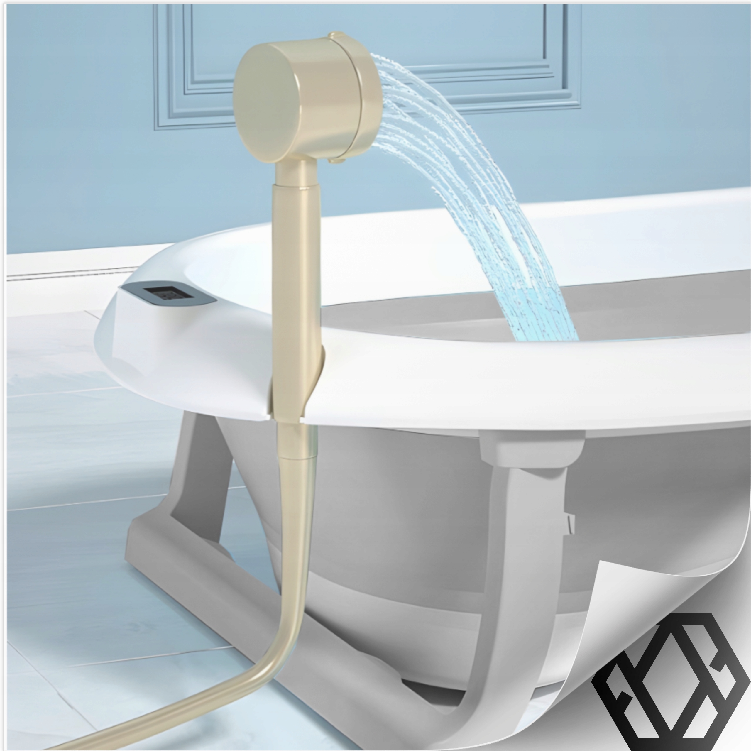 SULANKSTOMA KŪDIKIO VONELĖ KŪDIKIO TERMOMETRAS LCD PAGALVĖ Sulankstoma