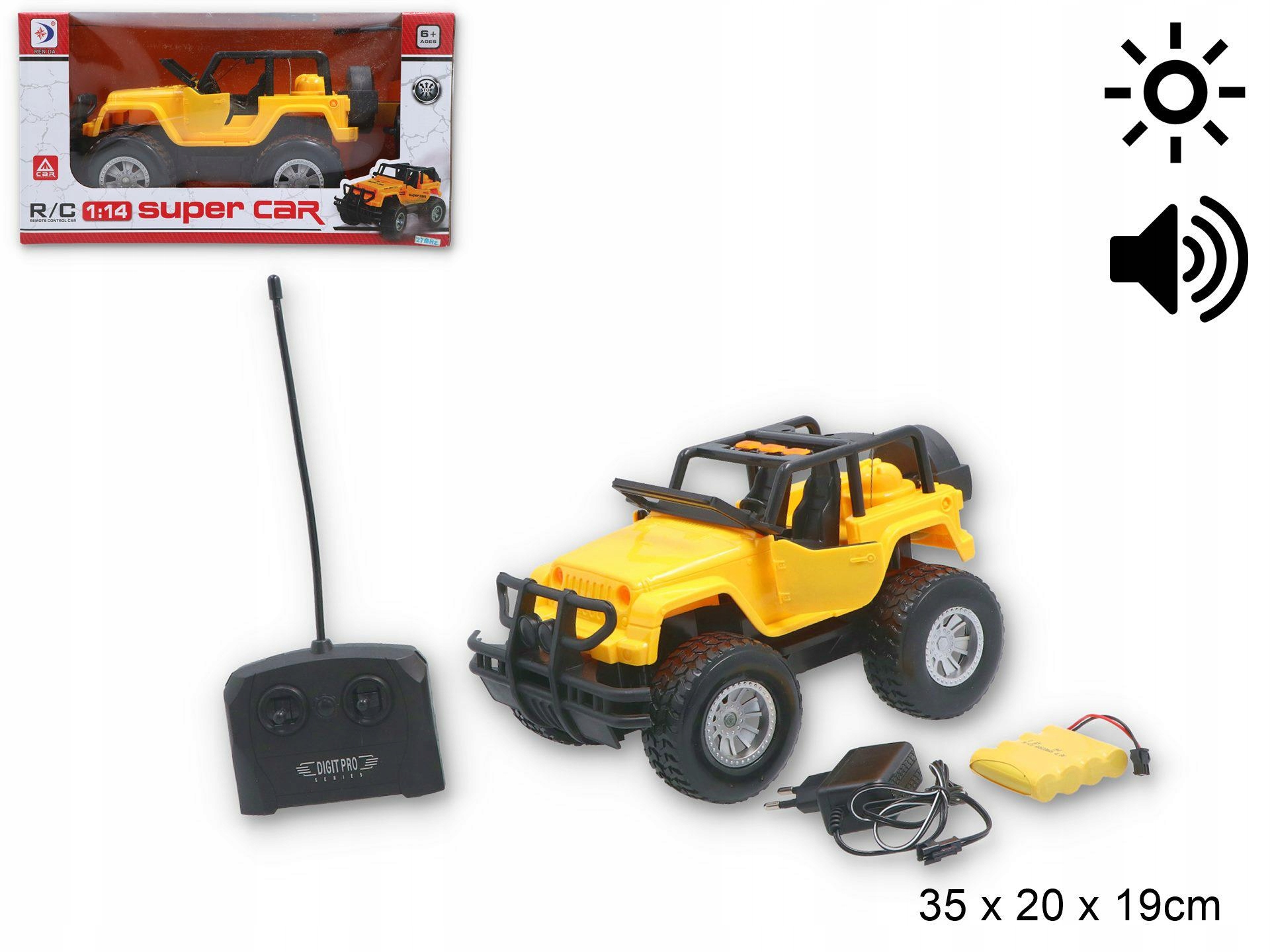 auto jeep sterowane radiowo 1:14 akumulator +baterie | G061013 — 10