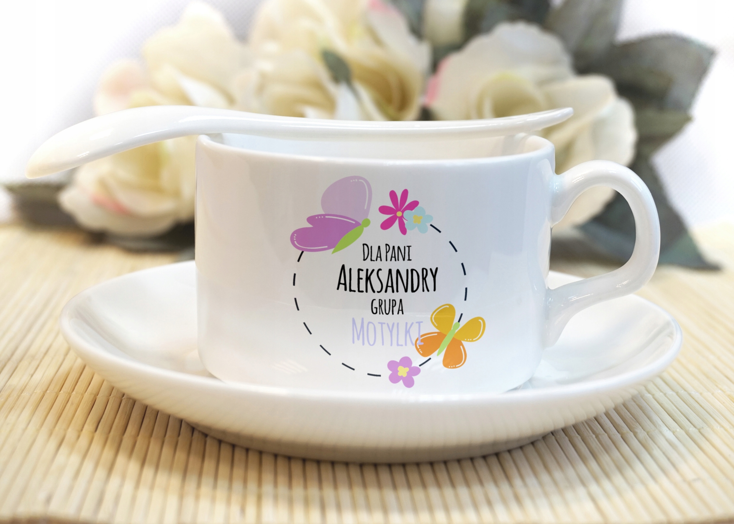 Csésze csészealj Ajándék óvónőnek NYOMTATÁS Márka P&S