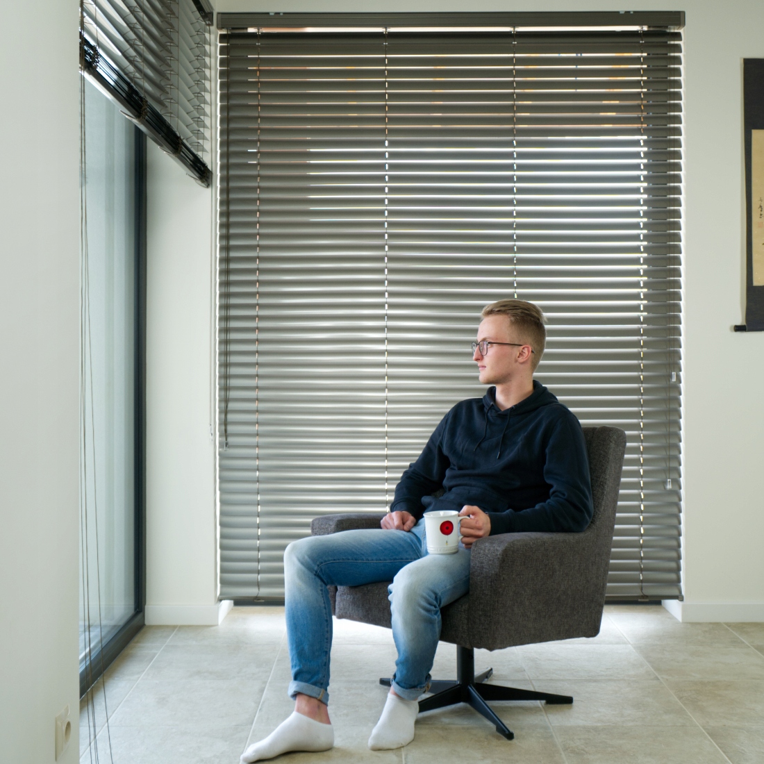 Żaluzje Aluminiowe na wymiar CLICKY Loft 50mm 120x180 cm Materiał aluminium