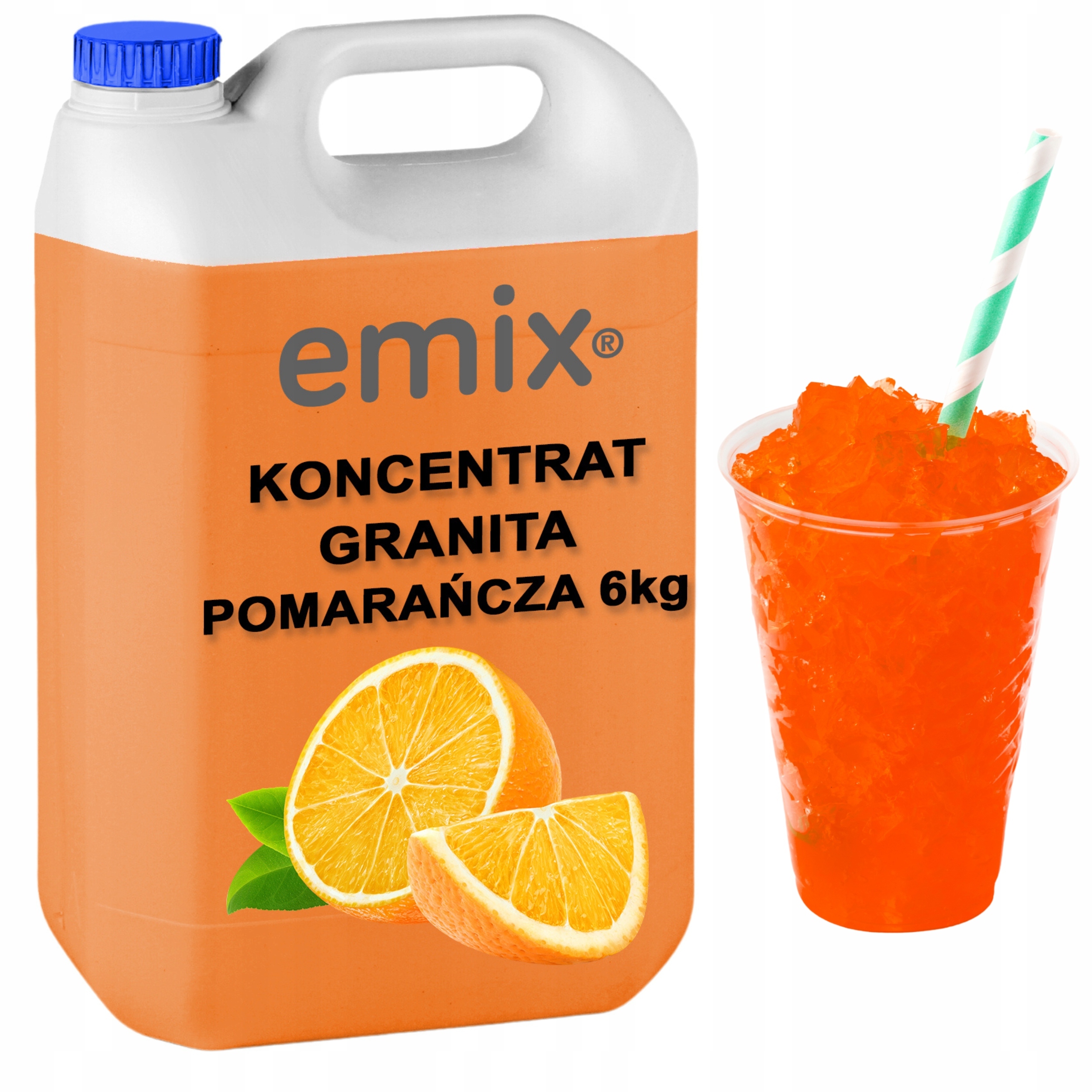 Syrop 5L Koncentrat Do Granity Pomarańcza 1:7 6kg Slush Emix