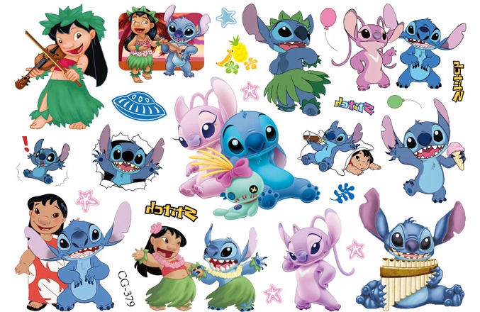

Tatuaże zmywalne dla dzieci Lilo i Stitch CG379