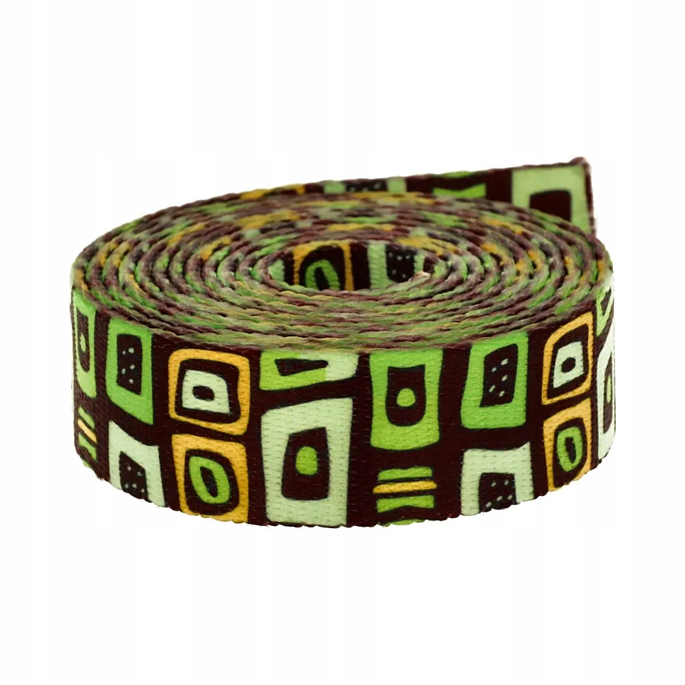 Popruh s potiskem Sublimace Retro Blocks 48 m hladká 1,7 mm 37 mm