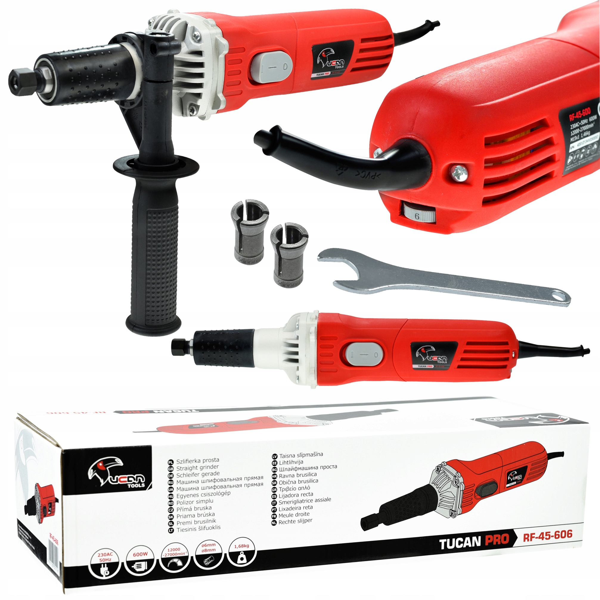 Přímá Stopková Bruska Dlouhá 600 W S Regulací Otáček