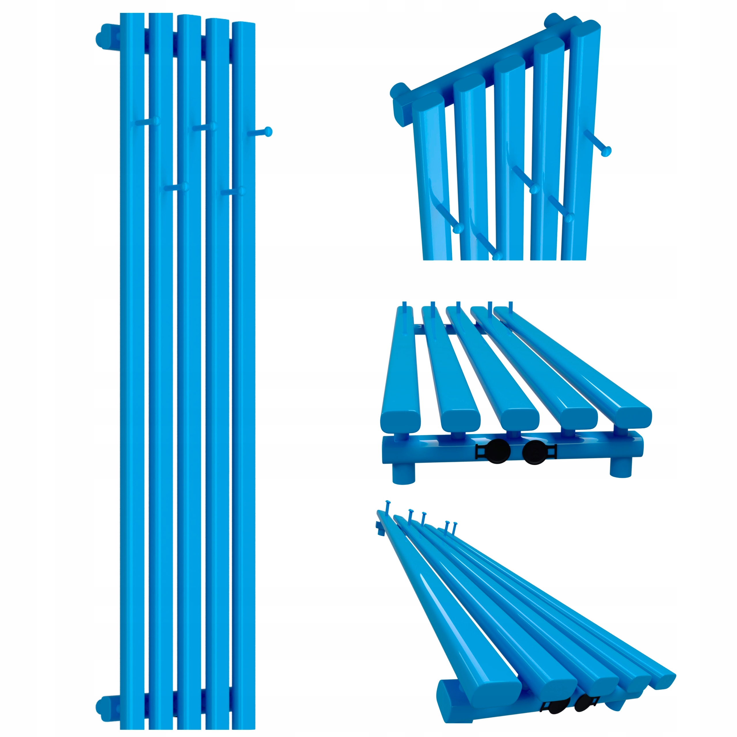 Dekorativní radiátor HORYZONT5 Hook 120x37 modrý