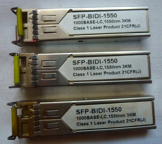 Wkładka SFP 1Gb BiDi 1550/1310nm 3km LC simplex WDM