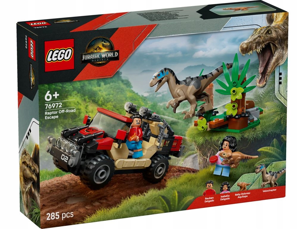 Lego 76972 Jurský svět Útěk terénem před raptorem
