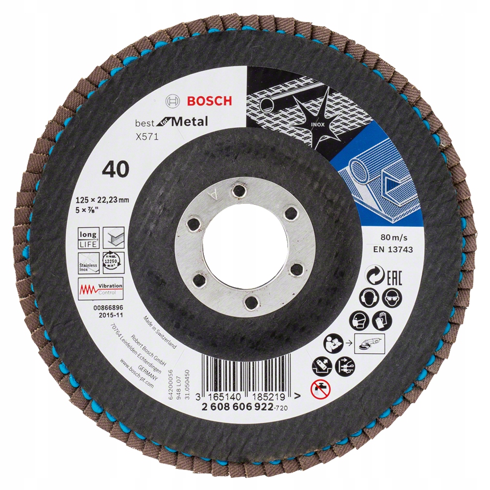 

Bosch X571 Tarcza szlifierska do metalu G:40