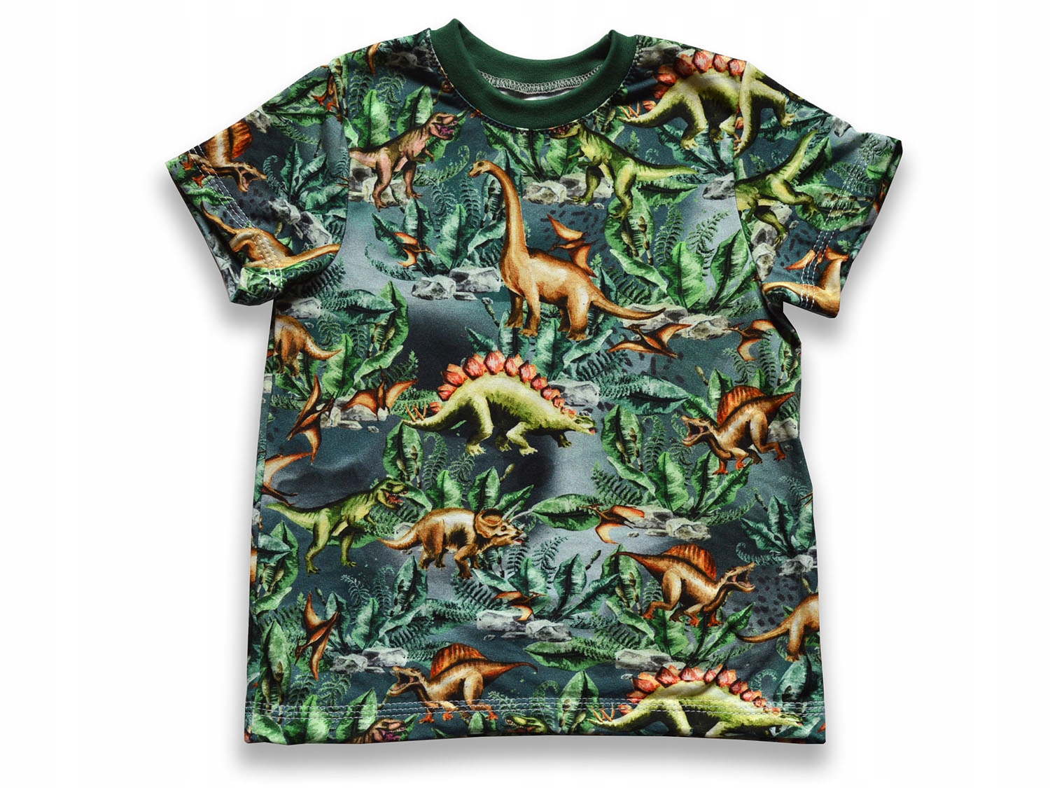 

134 Koszulka T-shirt Polska Bawełna Dino zielone