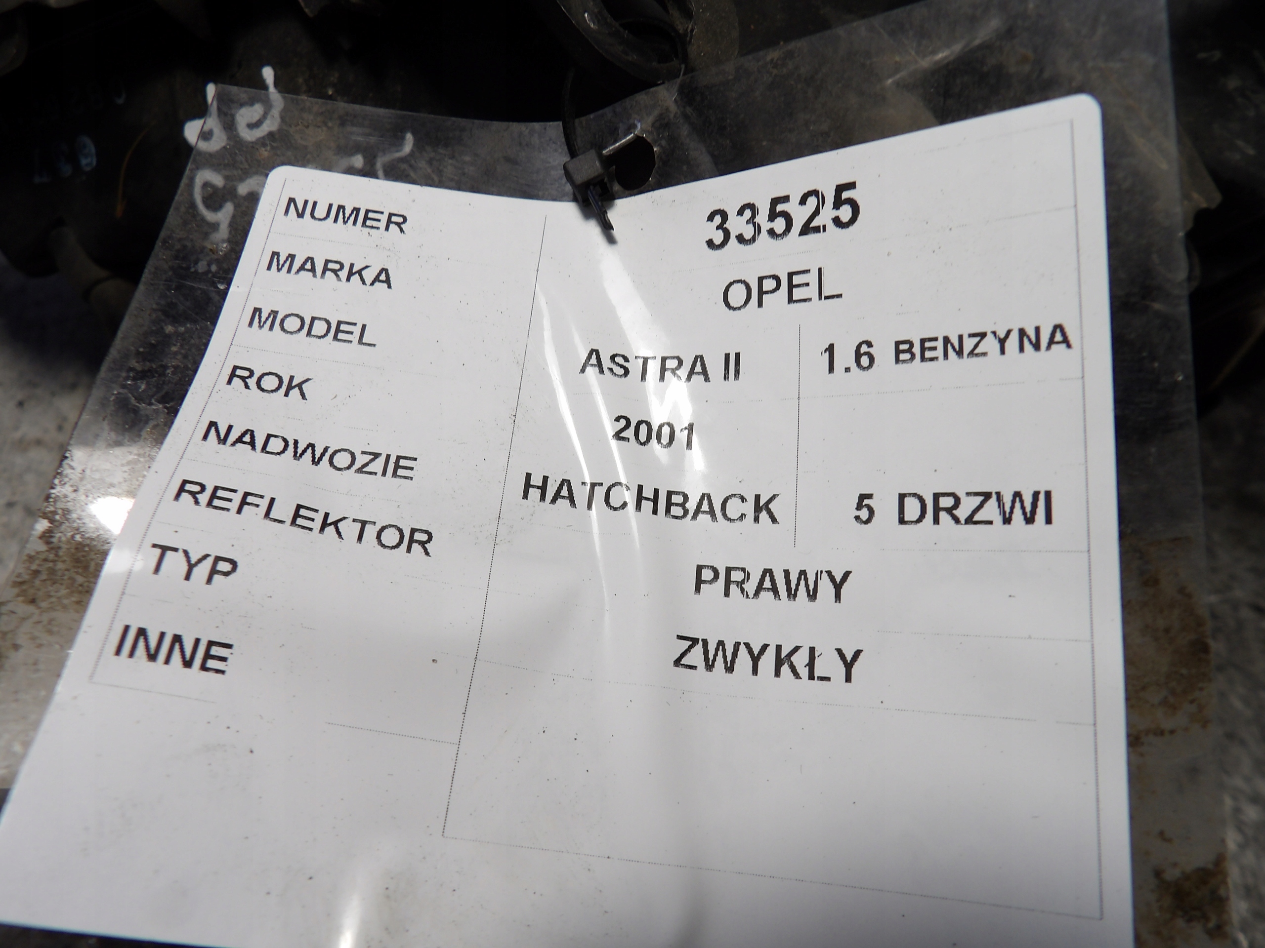 Opel Astra G II light front right 1,6B