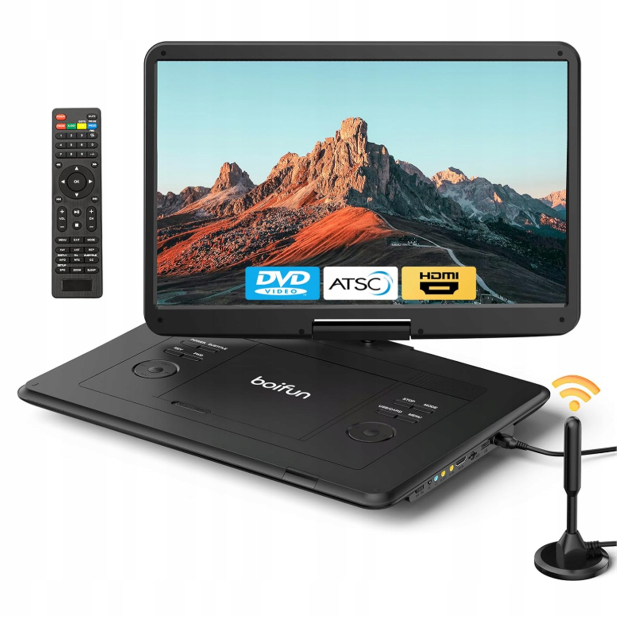 Przenośny Odtwarzacz DVD Z Tv DVB-T2 Fm Radio Bateria 5000MAH