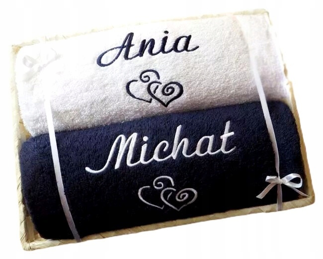 Dárek na Svatba sada ručníků V Koši jméno manžel manželka Koš svatební sada