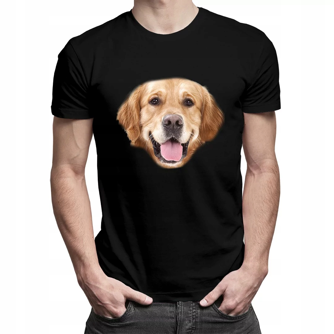 

Golden retriever - męska koszulka na prezent