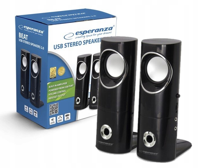 GŁOŚNIKI KOMPUTEROWE 2.0 DO LAPTOPA PC USB 6W