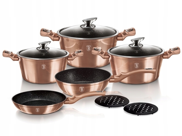 Súprava riadu s mramorovým povrchom 10 ks Rosegold Metallic Line