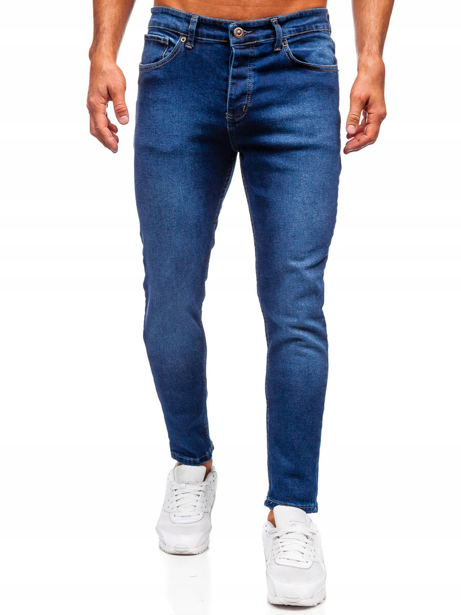 Pánské Džínové Kalhoty Slim Fit Tmavě Modré 6732 DENLEY_32/M