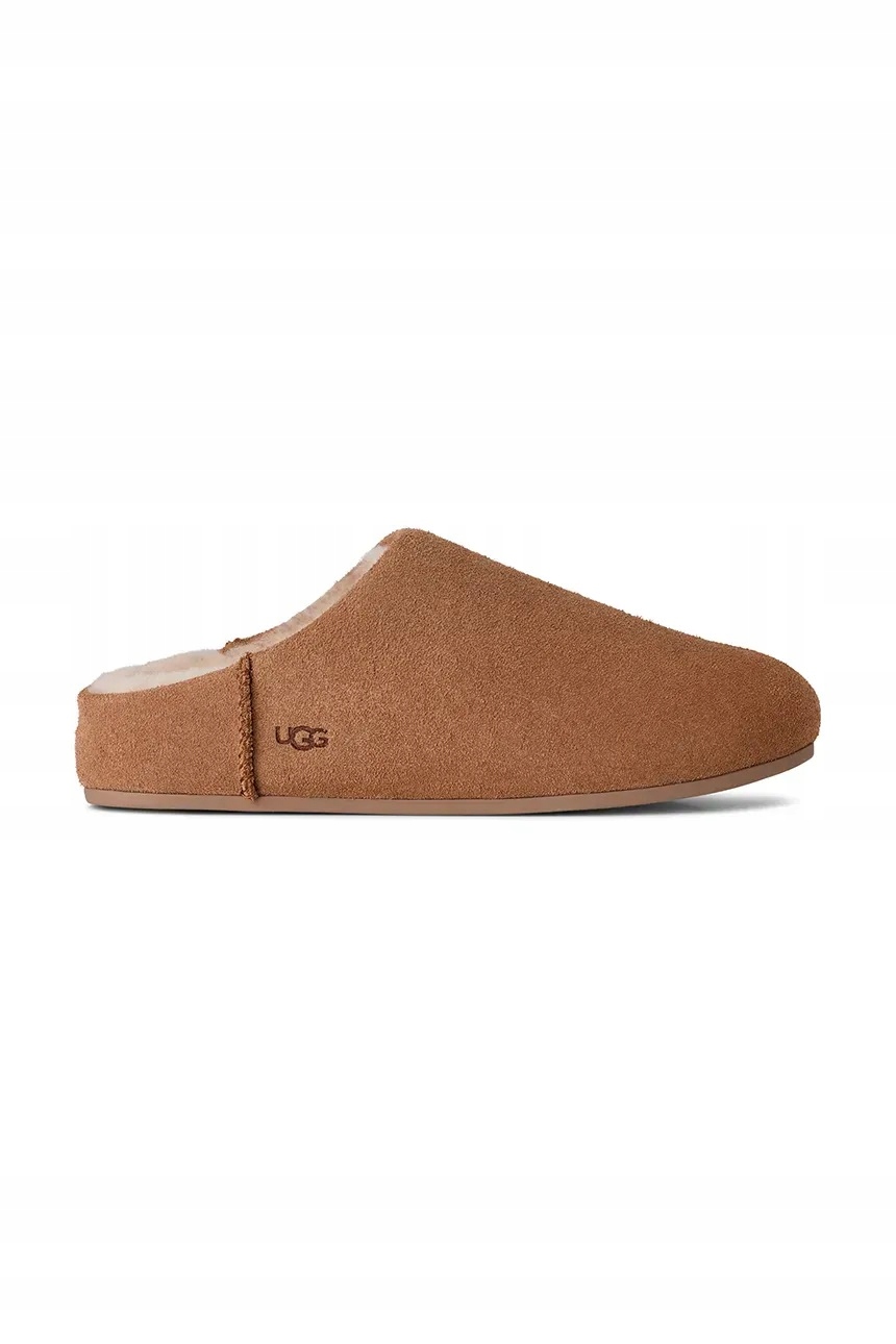 Pantofle pantofle Ugg Elea Slip-On 1171390-CHE hnědé semišové vlněné 40