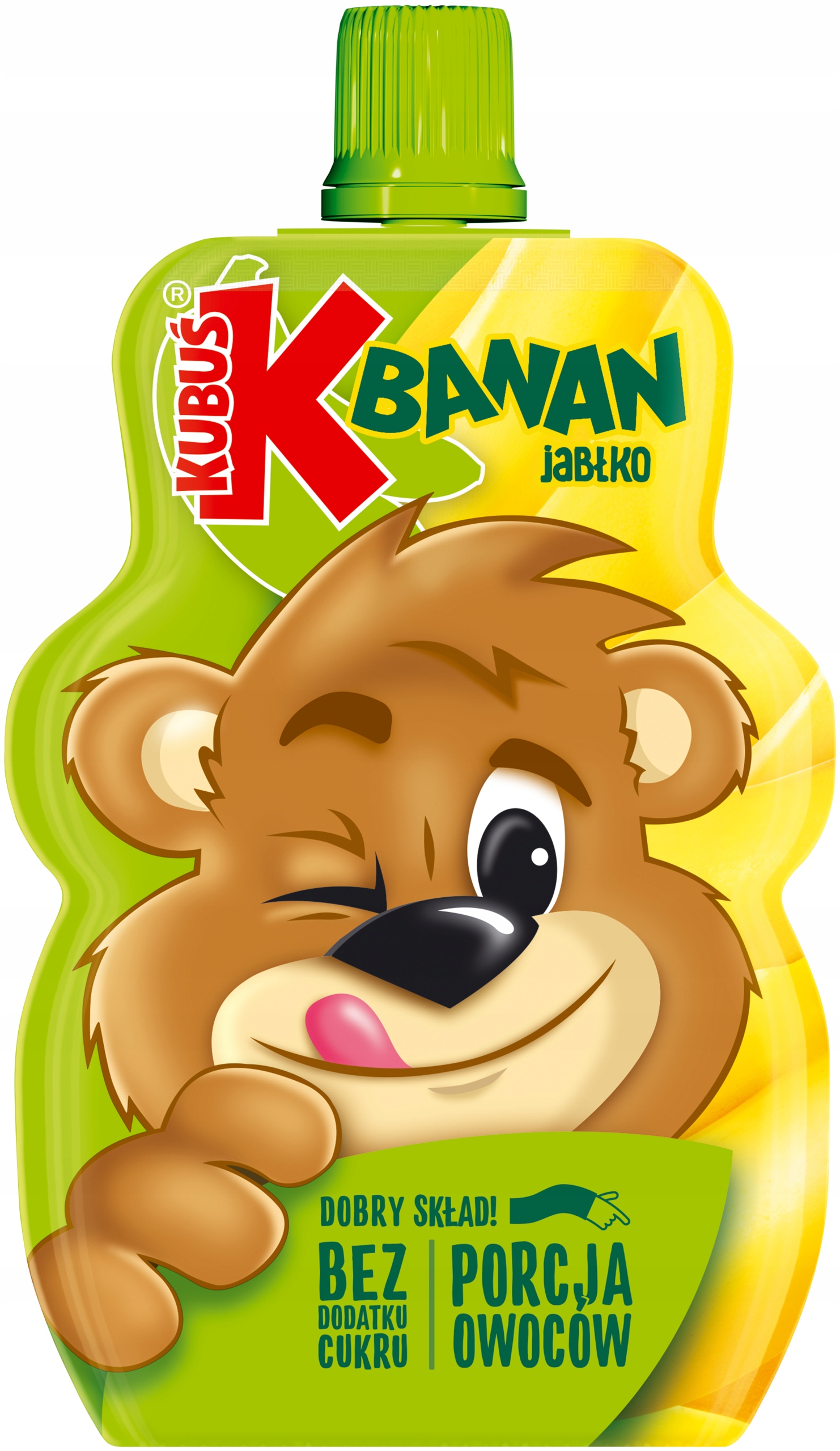 KUBUŚ Mus 100% Banan Jabłko Bez Cukru Tubka 100g