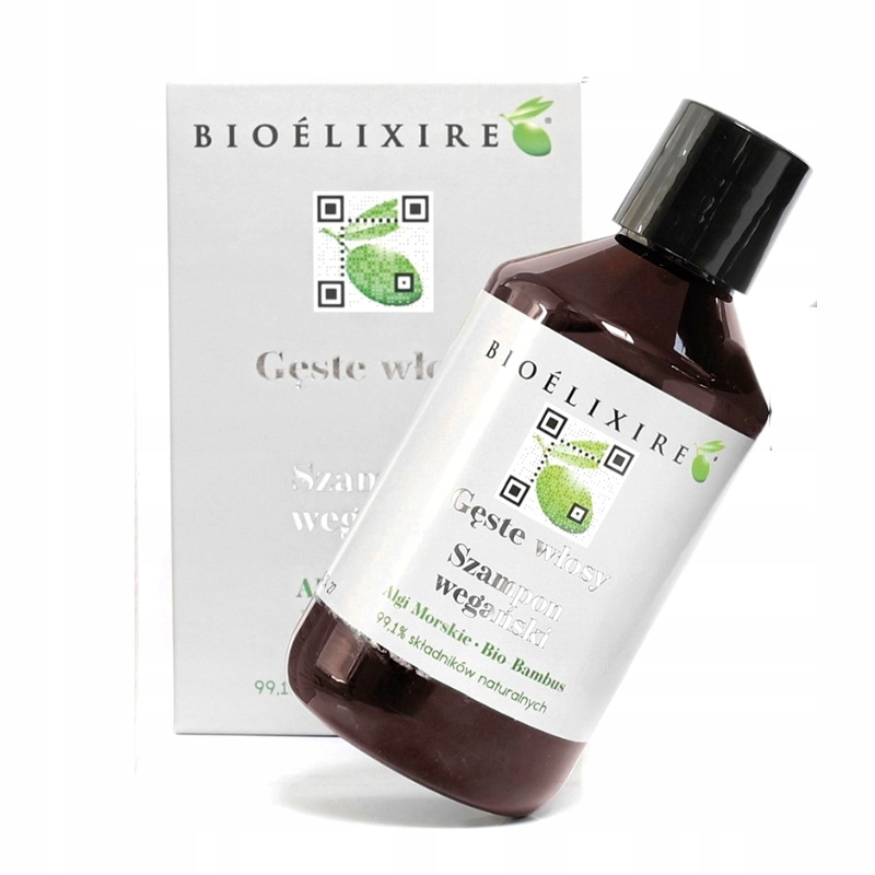 BIOELIXIRE GĘSTE WŁOSY SZAMPON WEGAŃSKI WYPADAJĄCE 300ML