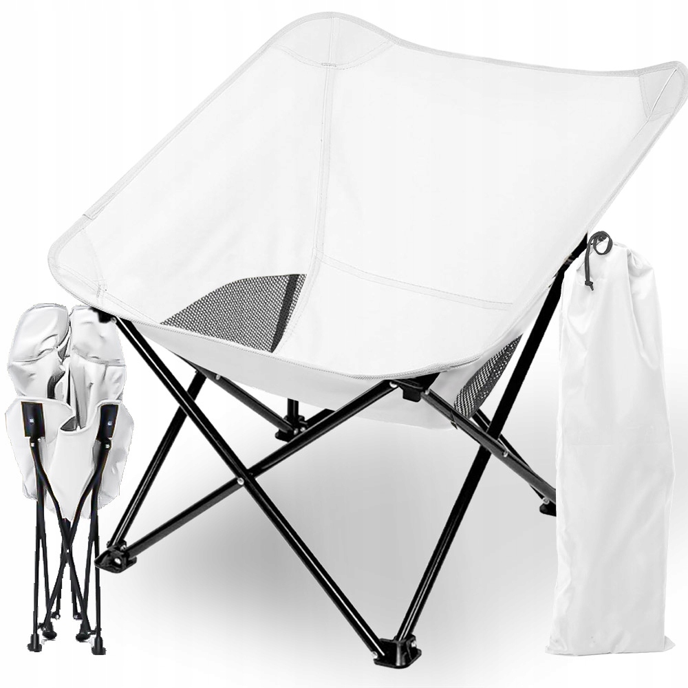Krzesło Wędkarskie Turystyczne Kempingowe Składane Fotel Wędkarski