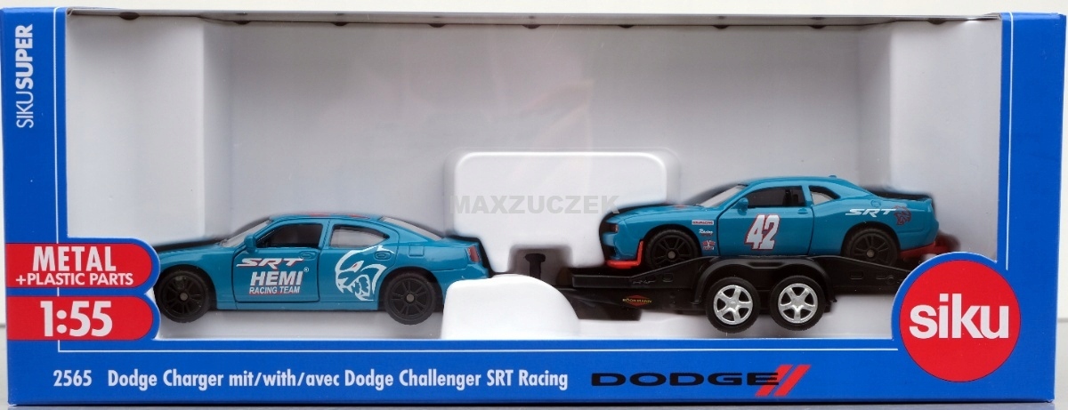 SIKU 2565 Dodge Charger z Dodge Challenger SRT Rac Płeć chłopcy