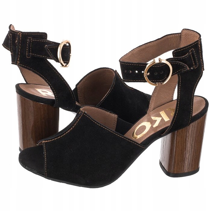 

Buty Damskie Sandały na Obcasie Ryłko Czarne 9HFR3
