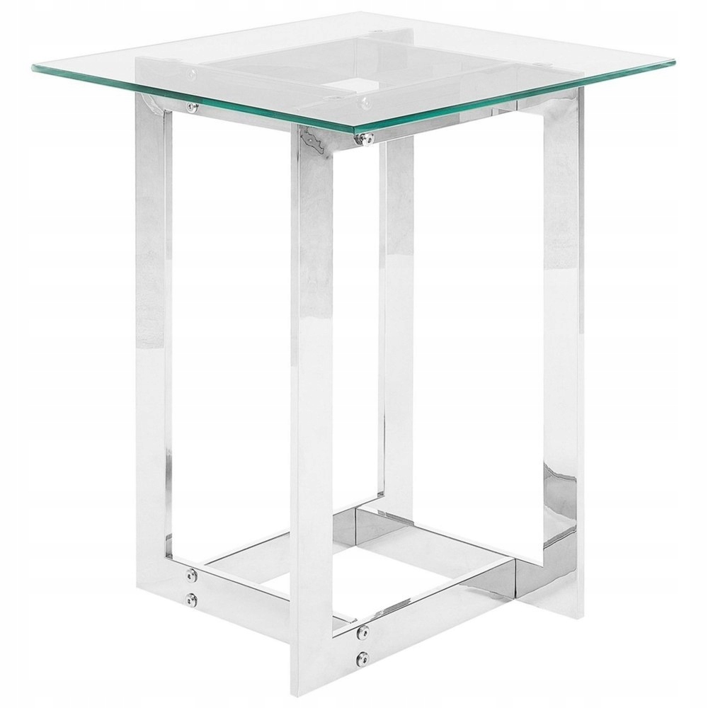 Skleněný stolek Crystal stříbrný