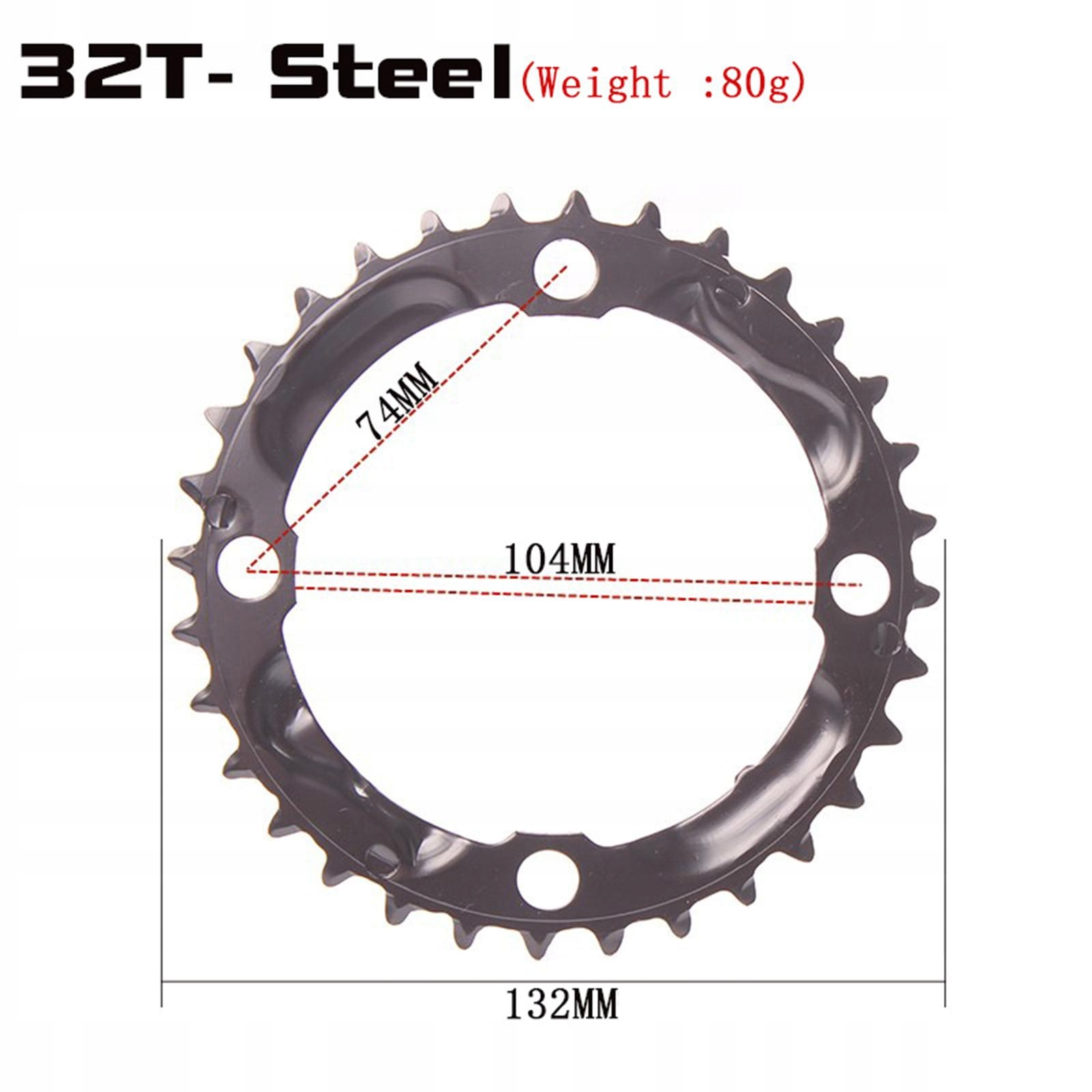 Ultralight Bike Chainring 22T 44T Single Speed Narrow Wide 104BCD 32T Płeć produkt uniseks